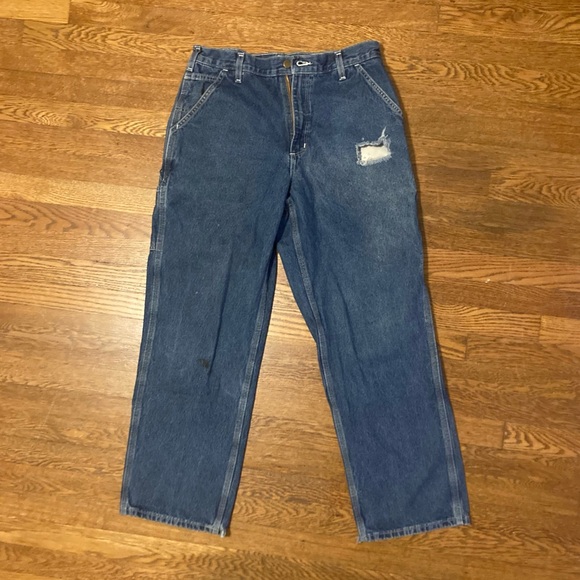 Vtg Carhartt denim jeans - Picture 2 of 4